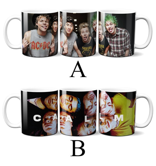 Zestaw 5 SECONDS OF SUMMER poduszka+kubek +GRATIS!