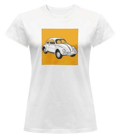 Bluzka damska z naszywką Volkswagen Beetle