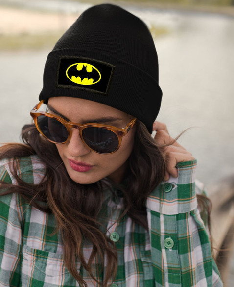 Czapka zimowa z naszywką BATMAN