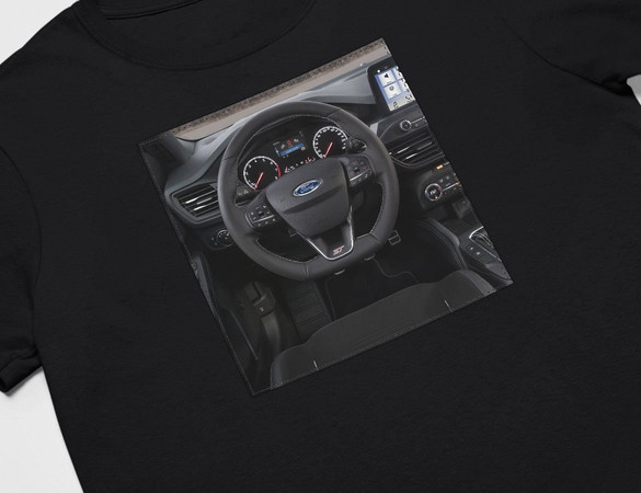 Koszulka z naszywką Ford kierownica