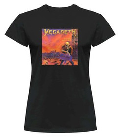 Bluzka damska z naszywką Megadeth Peace sells