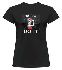 Bluzka damska z naszywką We Can Do It