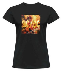Bluzka damska z naszywką AC/DC On Fire