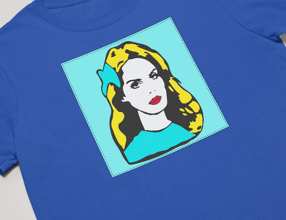 Koszulka z naszywką LANA DEL REY  pop art
