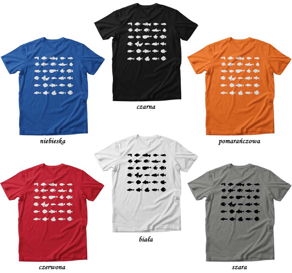 Koszulka RYBY RÓŻNE RODZAJE WĘDKARZ 2