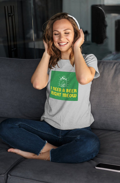 Bluzka damska z naszywką I NEED A BEER...