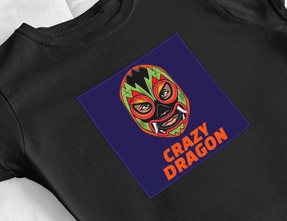 Bluzka damska z naszywką Crazy Dragon