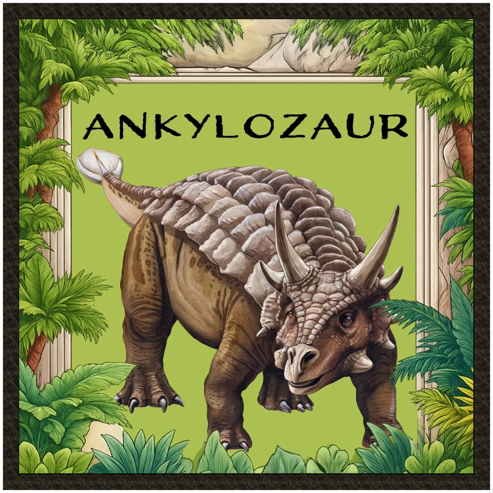 Naszywka Dinozaury Ankylozaur z nadrukiem imienia