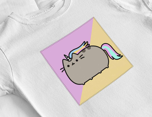 Bluzka damska z naszywką Cat Unicorne 01