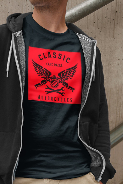 Koszulka z naszywką Cafe racer