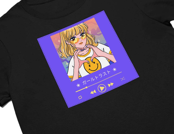 Koszulka z naszywką Music window