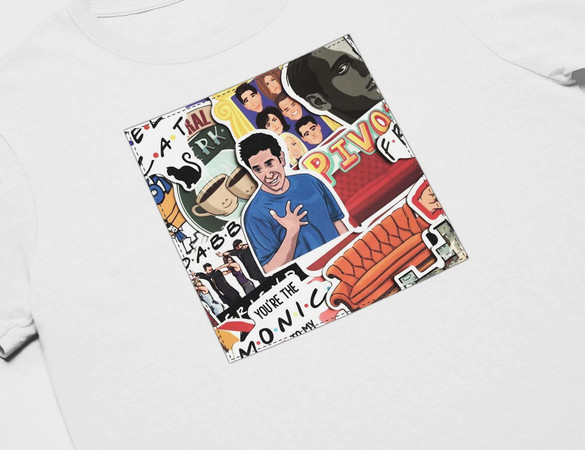 Koszulka z naszywką Friends collage