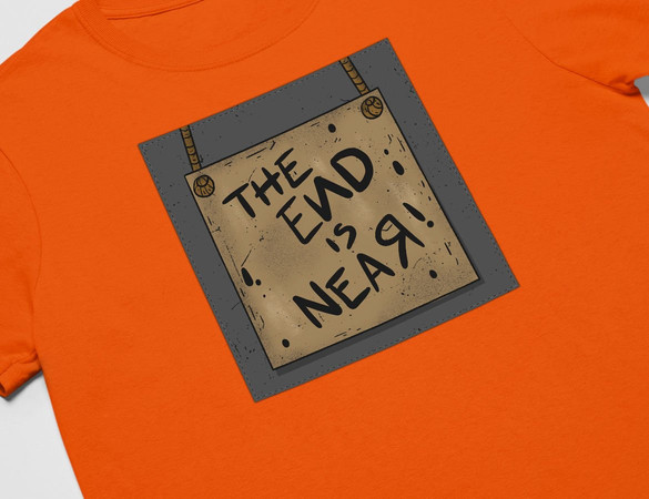 Koszulka z naszywką The end is near