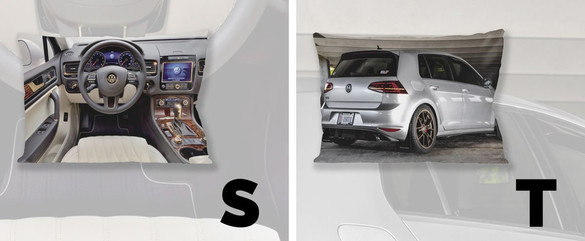 Poduszka VOLKSWAGEN 60x40cm WZORY