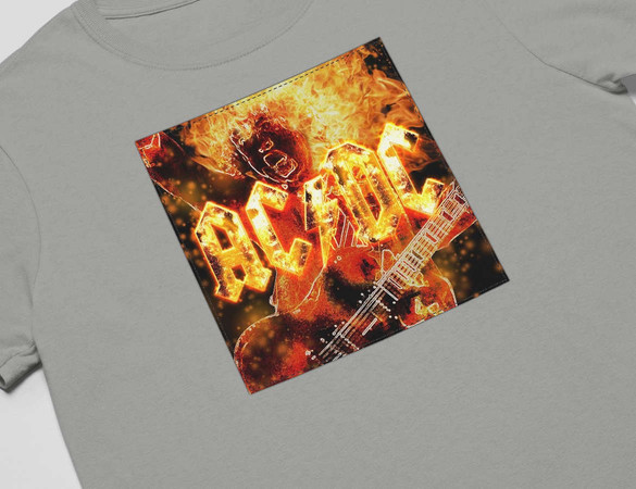 Koszulka z naszywką AC/DC On Fire