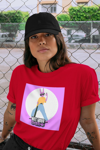 Koszulka z naszywką Not your baby