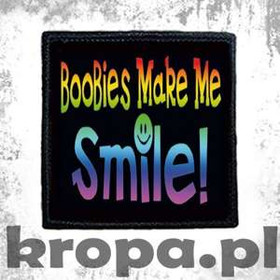 Naszywka BOOBIES MAKE ME SMILE