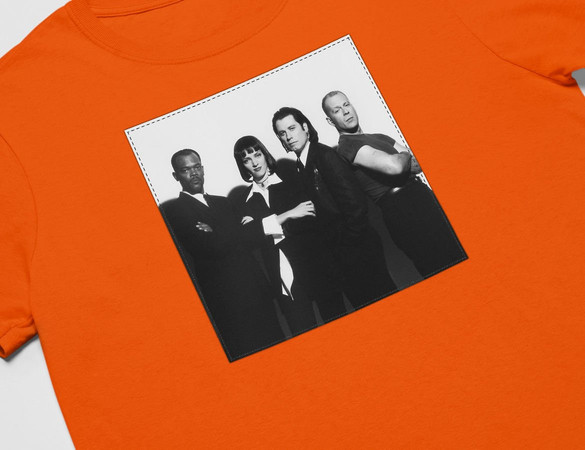 Koszulka z naszywką Pulp Fiction Squad 01