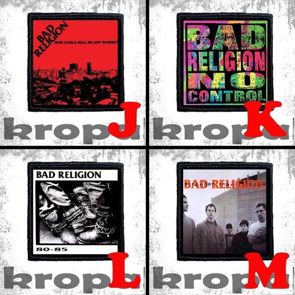 Naszywka BAD RELIGION 8 X 8 cm Dużo Wzorów!