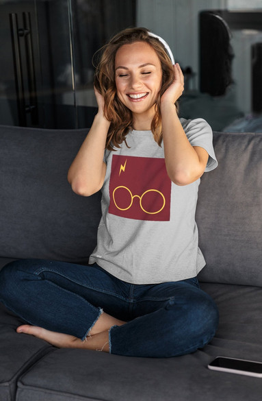 Bluzka damska z naszywką Harry Potter glasses