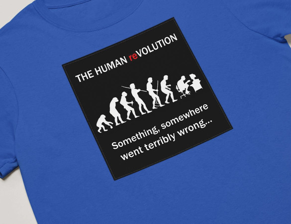 Koszulka z naszywką Human reVOLUTION