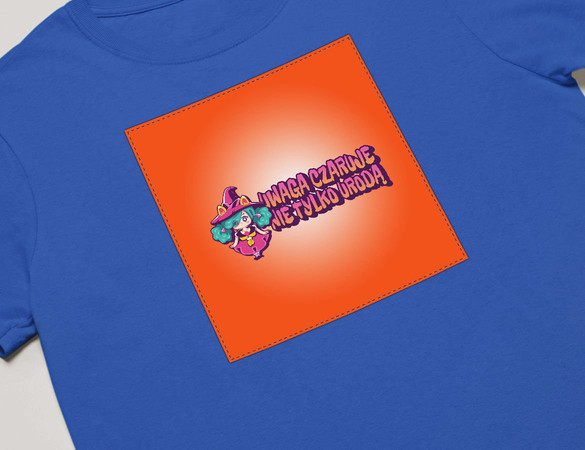 Koszulka z naszywką Uwaga czaruje nie..