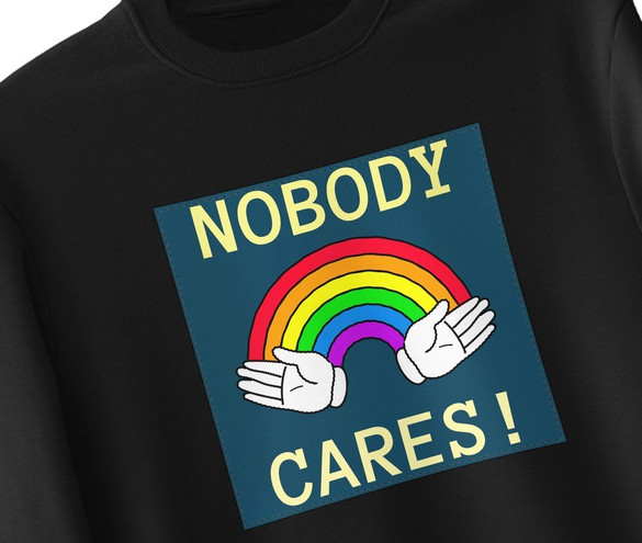 Bluza z naszywką Nobody cares