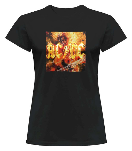 Bluzka damska z naszywką AC/DC On Fire