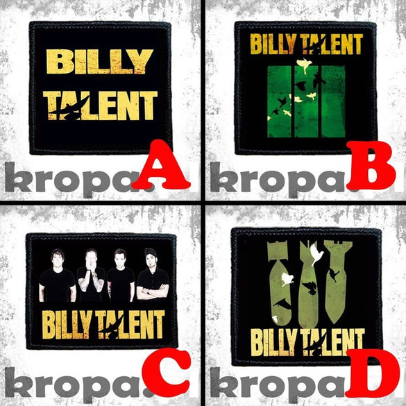 Naszywka BILLY TALENT 8 X 8 cm Dużo Wzorów!