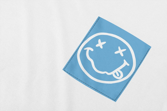 Koszulka z kieszonką  Smile  Blue