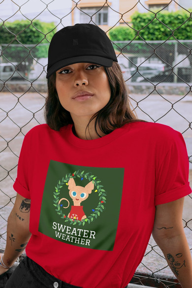 Koszulka z naszywką Sweater weather