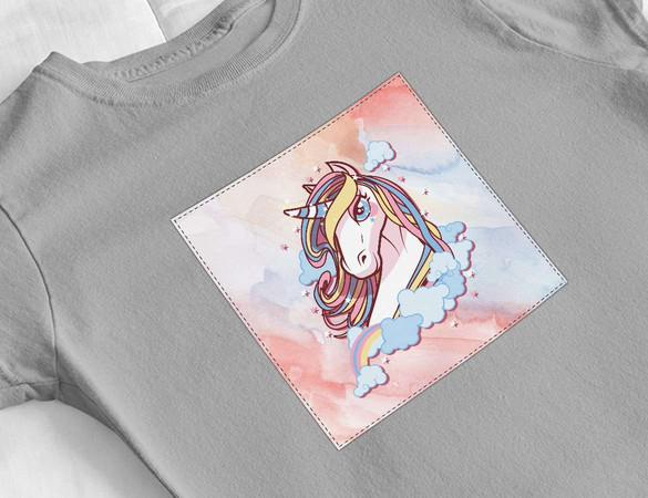 Bluzka damska z naszywką Unicorne 02