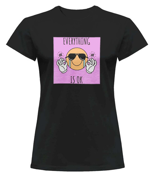 Bluzka damska z naszywką Everything is OK