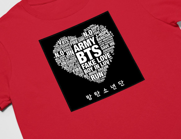 Koszulka z naszywką BTS Army