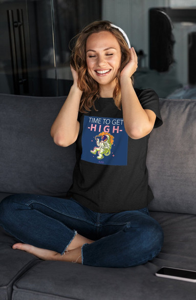 Bluzka damska z naszywką Time to get high