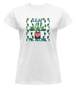 Bluzka damska z naszywką Leaf me alone