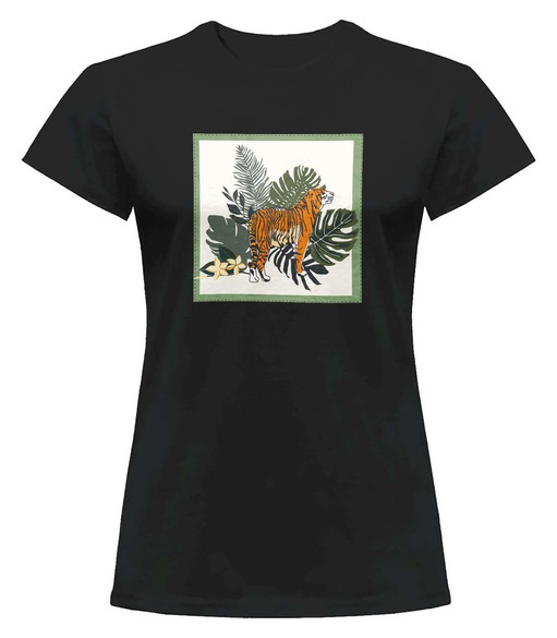 Bluzka damska z naszywką Tiger/Nature