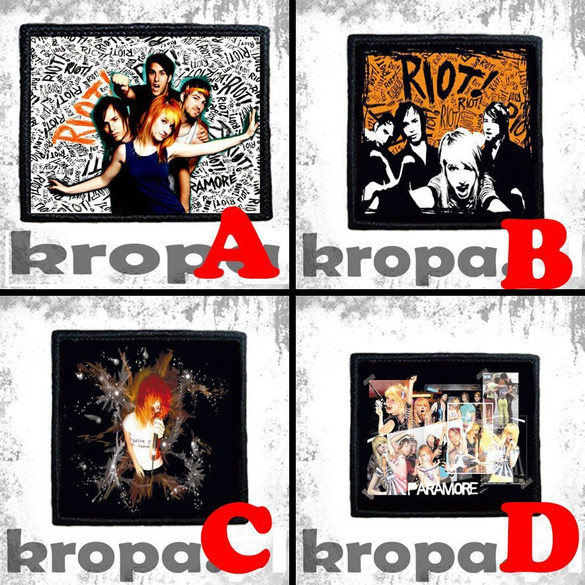 Naszywka PARAMORE 10 x 10 cm Dużo Wzorów!