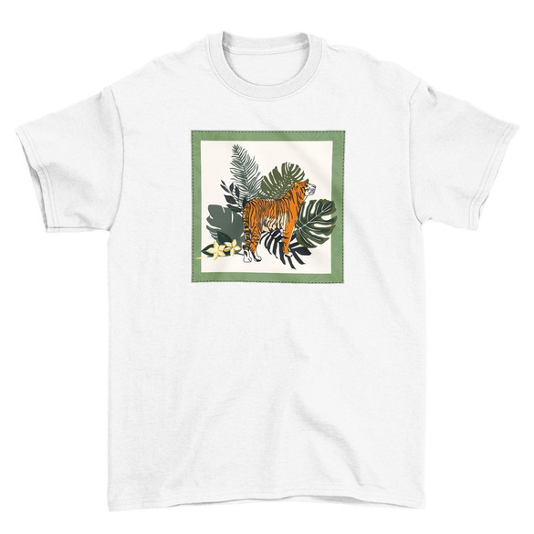 Koszulka z naszywką Tiger/Nature