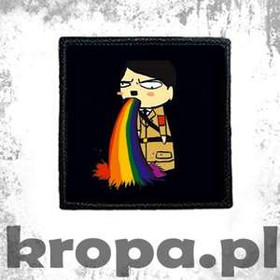 Naszywka RZYGAM TĘCZĄ