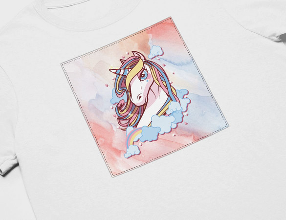 Koszulka z naszywką Unicorne 02