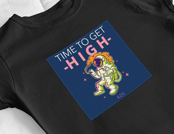 Bluzka damska z naszywką Time to get high