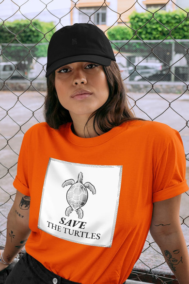 Koszulka z naszywką Save The Turtles