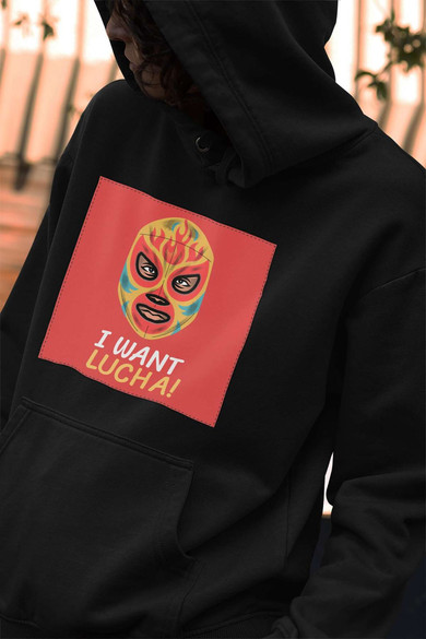 Bluza z naszywką I want Lucha