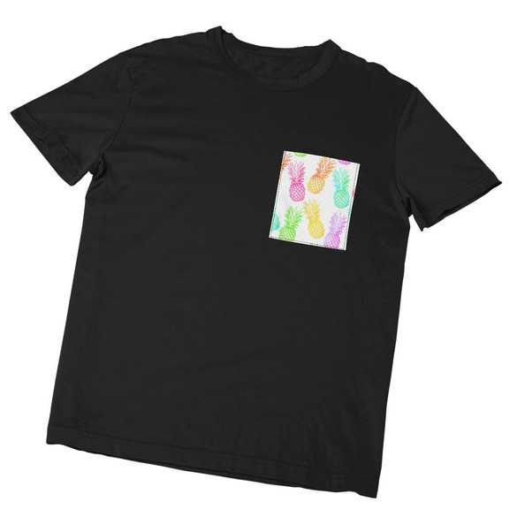 Koszulka z kieszonką ANANASY