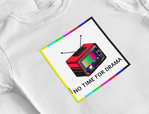 Bluzka damska z naszywką No time for drama