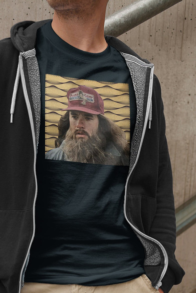 Koszulka z naszywką Forrest Gump beard