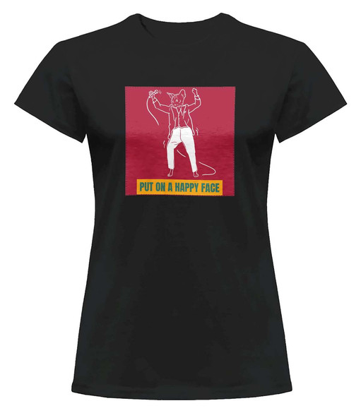 Bluzka damska z naszywką Put on a happy face