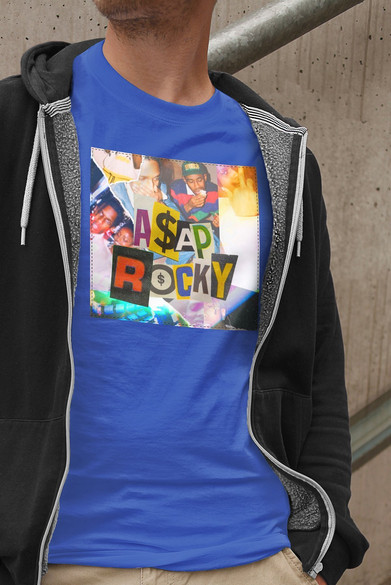 Koszulka z naszywką Asap Rocky collage