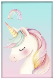 Magnes Jednorożec romantyczny – pastelowa, z imieniem